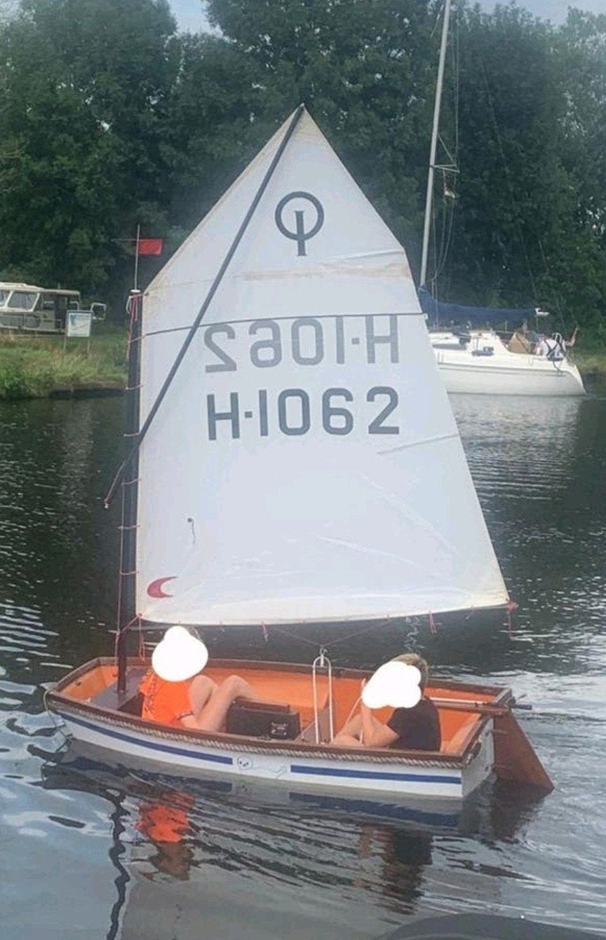 Mooie optimist, Watersport en Boten, Ophalen, Gebruikt