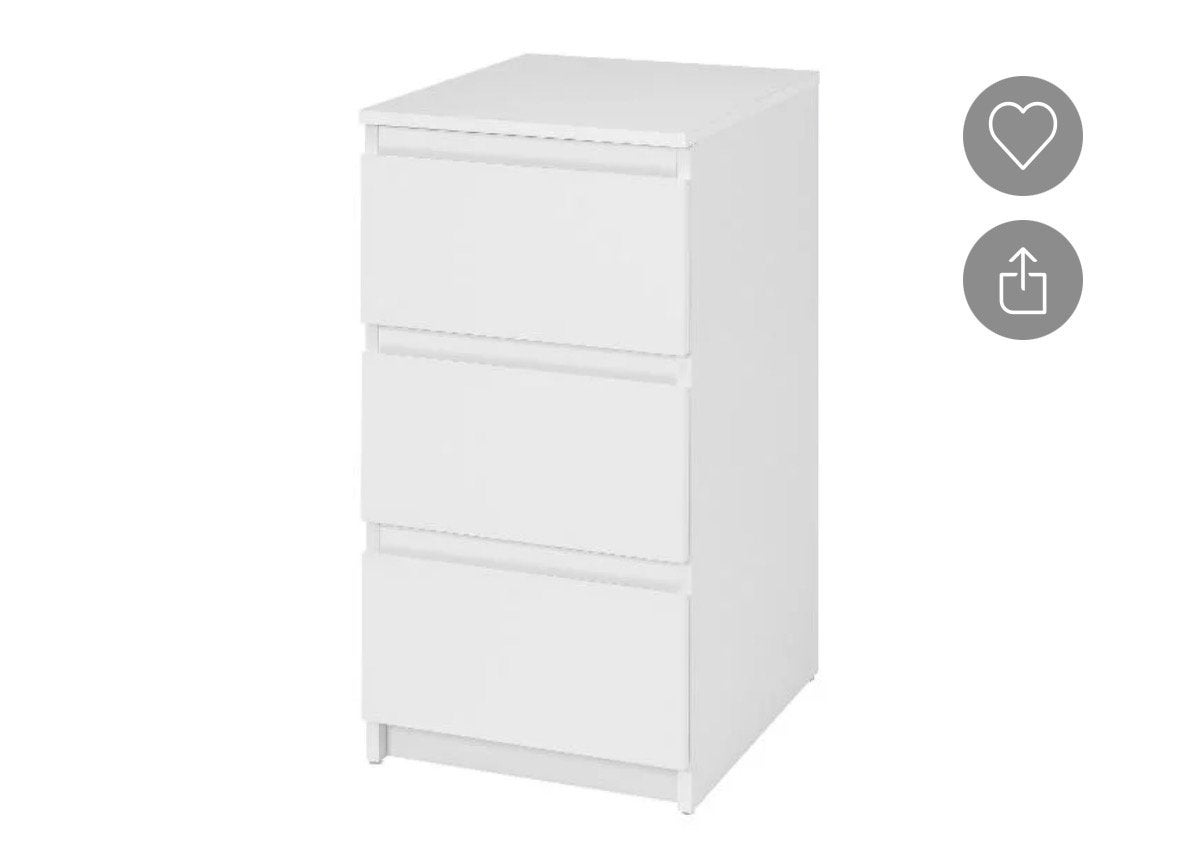 Ladekast MALM Ikea, Ophalen