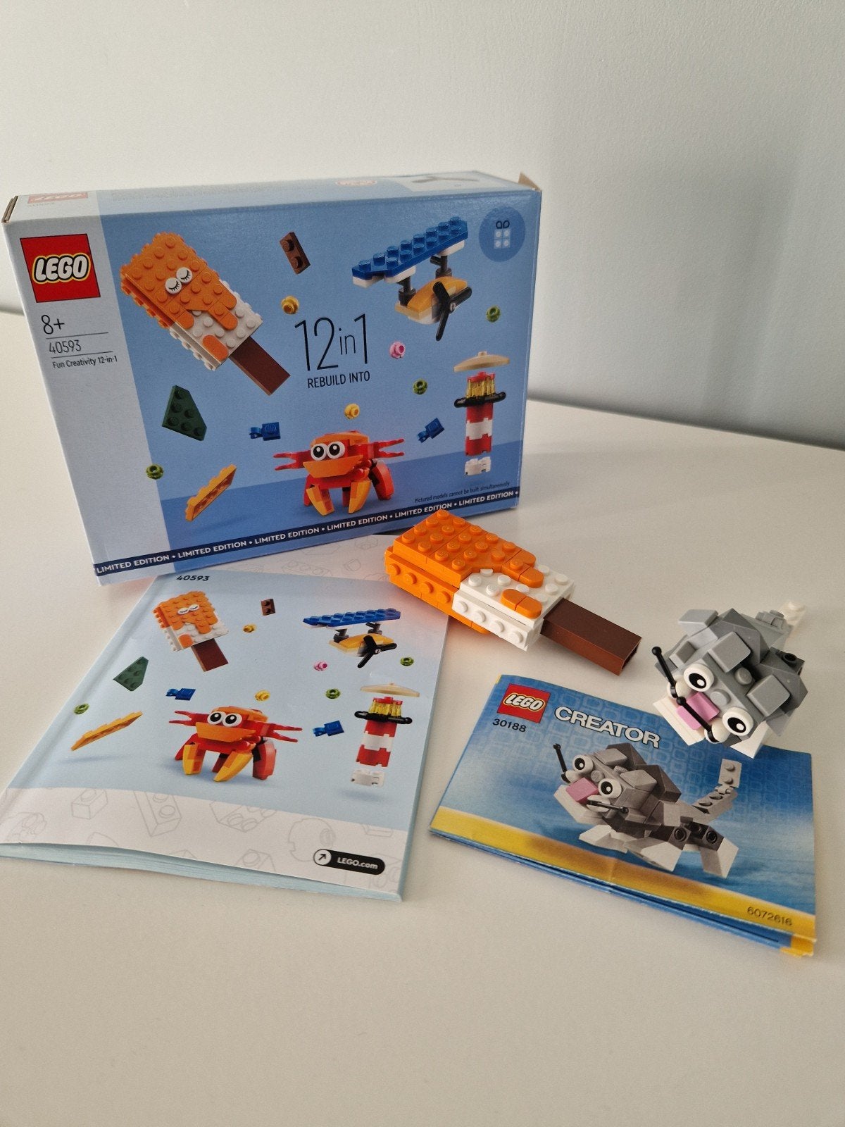 Lego Iconic 40593 12-in-1 Creatief Bouwplezier, Lego, Ophalen of Verzenden, Zo goed als nieuw, Inclusief instructies