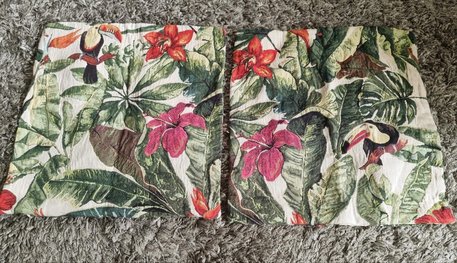 Mooie Tropische Sierkussenhoezen Set van 2 Nieuw, Ophalen of Verzenden, Nieuw, Stof