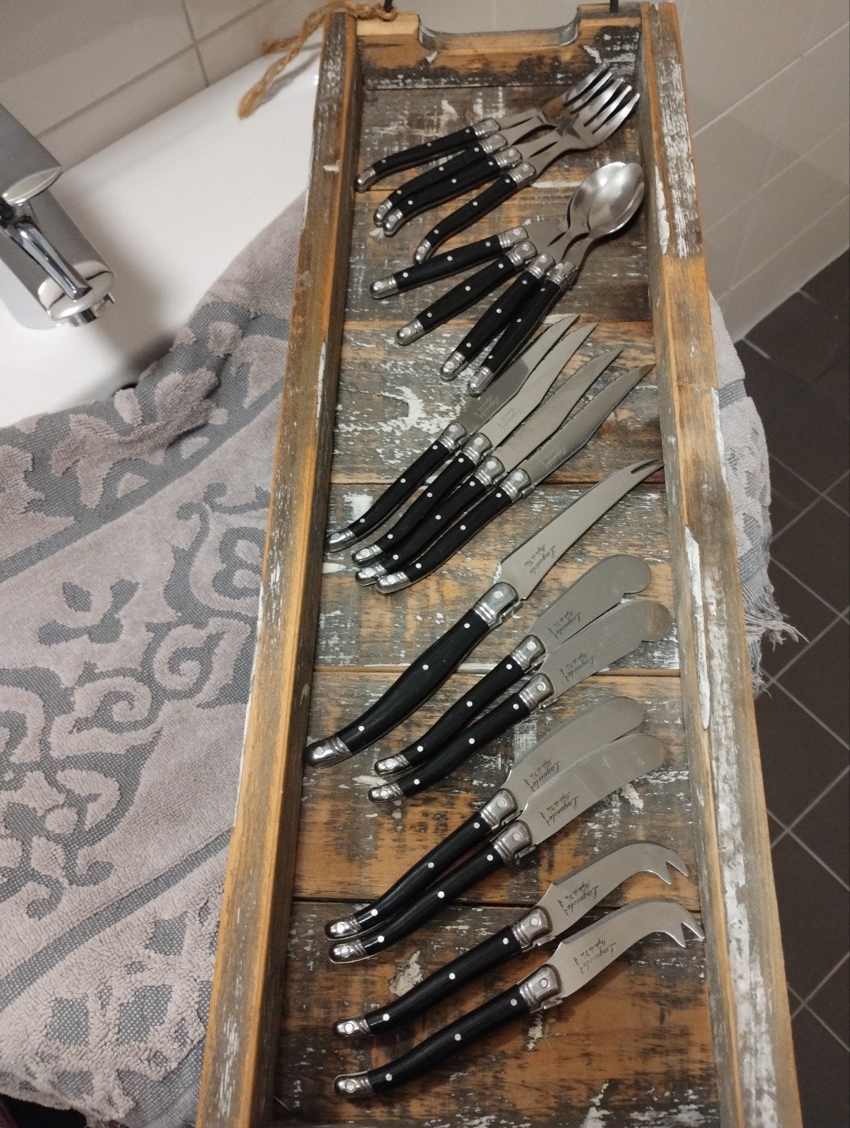 Klein bestek set originele Laguiole Style de Vie 19 stuks, Ophalen of Verzenden