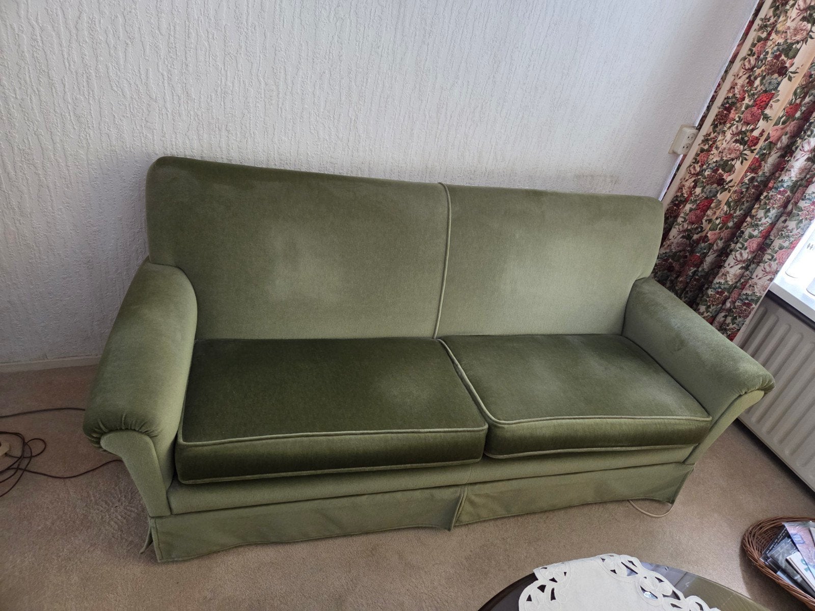 Nette jaren 70 bank nette orginele staat bezorgen mogelijk, Ophalen of Verzenden, Zo goed als nieuw, 75 tot 100 cm