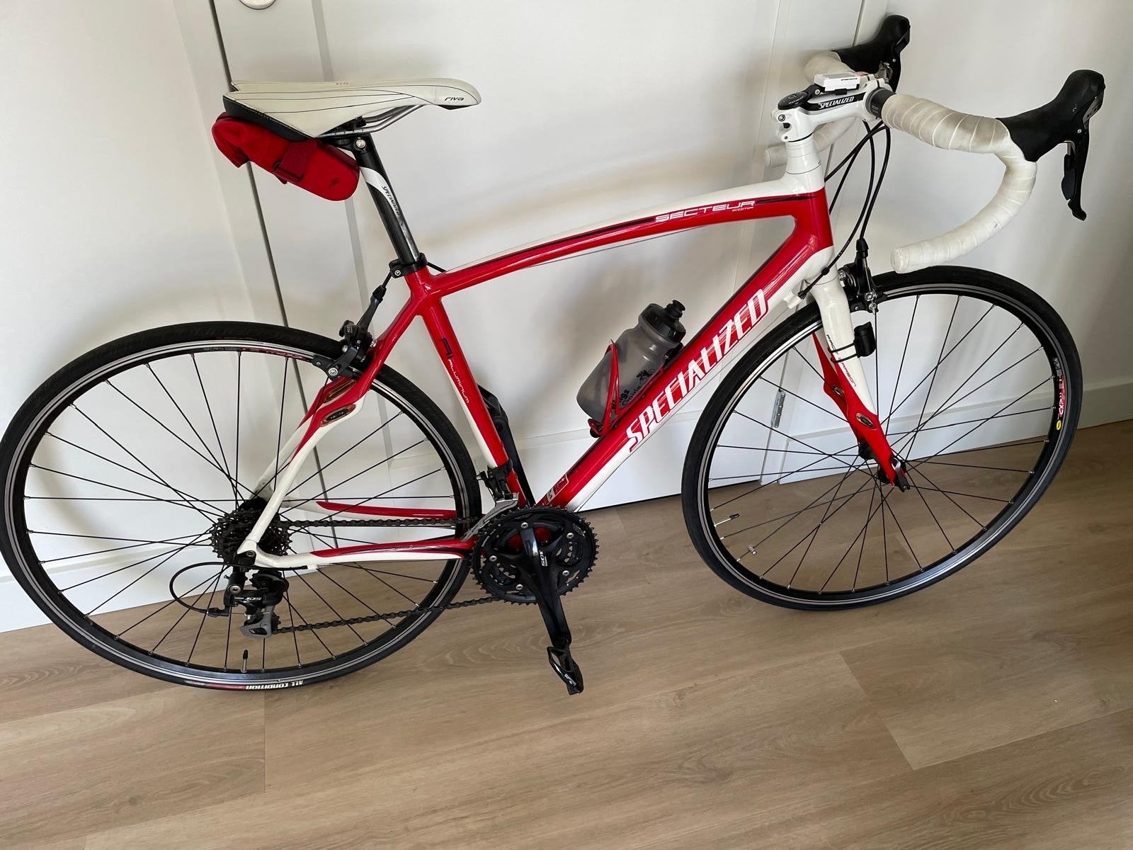 Specialized racefiets - Rood/Wit, Shimano 105, 28 inch, Gebruikt, Aluminium, Meer dan 20 versnellingen