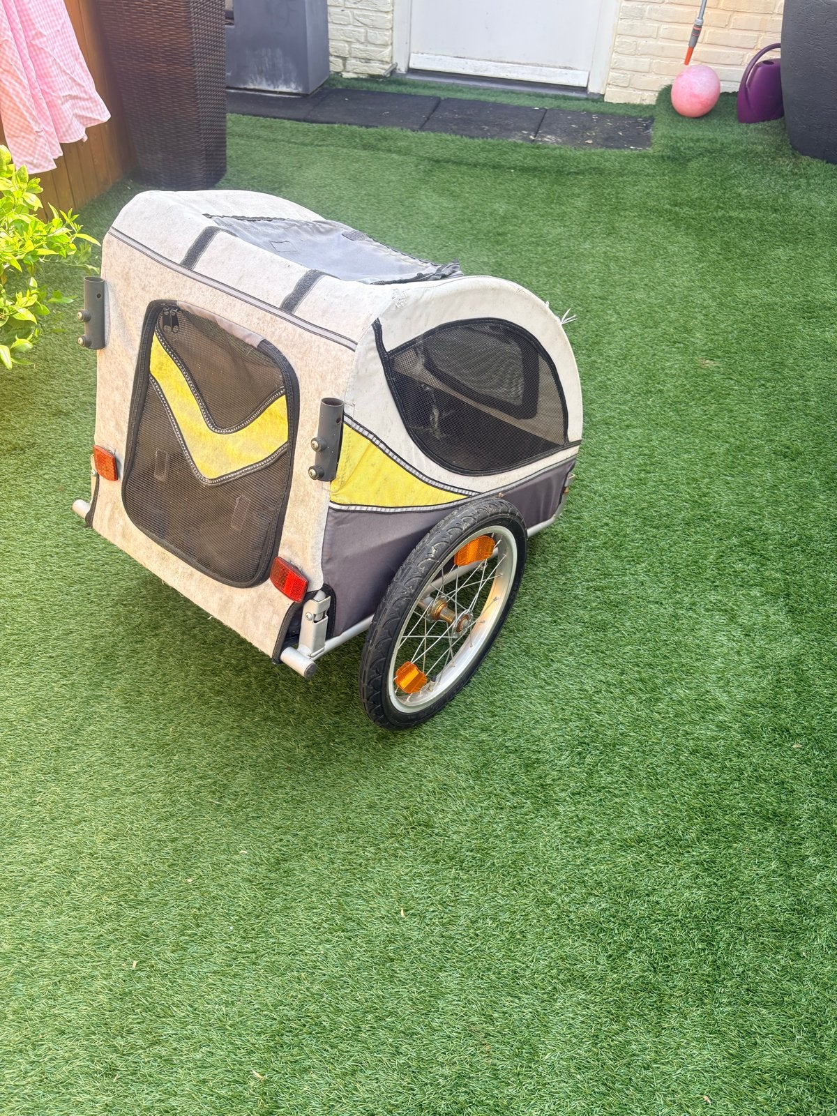 Hondenkar / Hondenbuggy - Ideaal voor fiets en wandelen, Ophalen, Gebruikt, Minder dan 20 kg, Opvouwbaar