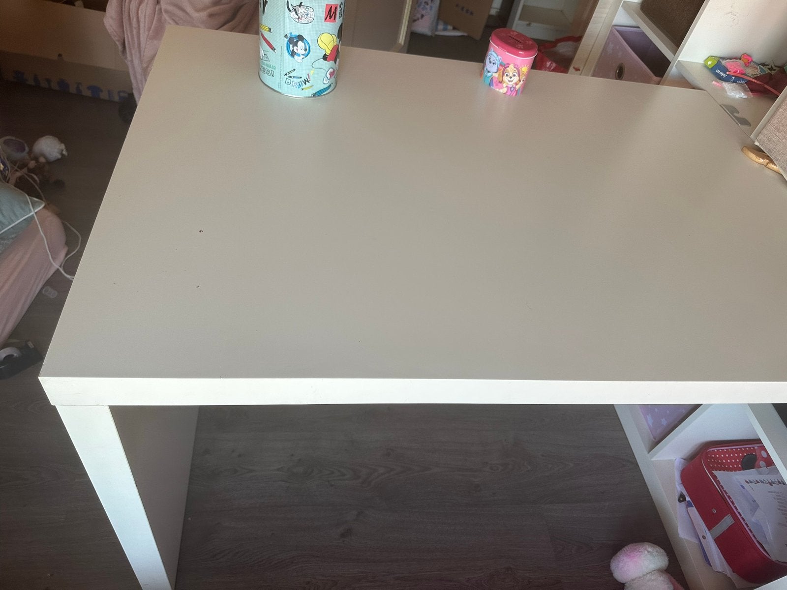 IKEA KALLAX bureau/tafel - wit, Ophalen, Overige materialen, Gebruikt, 100 tot 150 cm