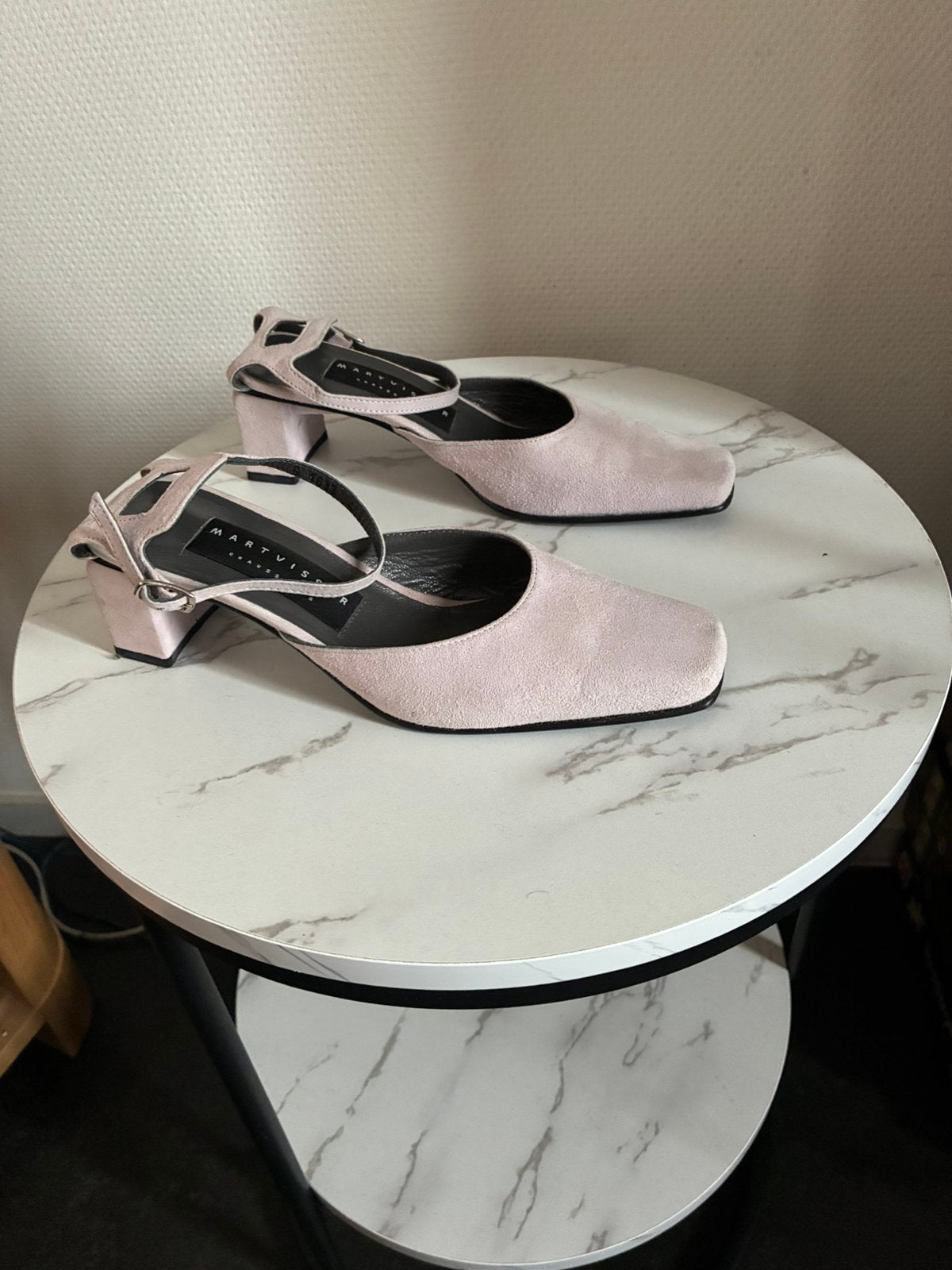 Mart visser suede leren slingback pumps muiltjes 37 4, Ophalen of Verzenden, Gedragen, Sandalen of Muiltjes