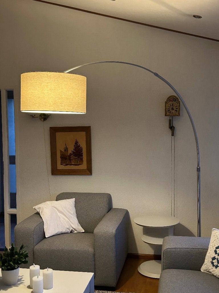 Staande booglamp Miradora, Ophalen, Zo goed als nieuw, Metaal, Modern