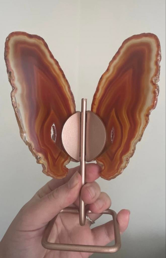 Agaat Vlinder Decoratie, Ophalen of Verzenden, Zo goed als nieuw