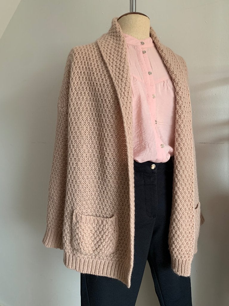 Josephine & Co vest oversized sjaalkraag lt. roze beige S/36, Josephine & Co, Verzenden, Zo goed als nieuw, Roze