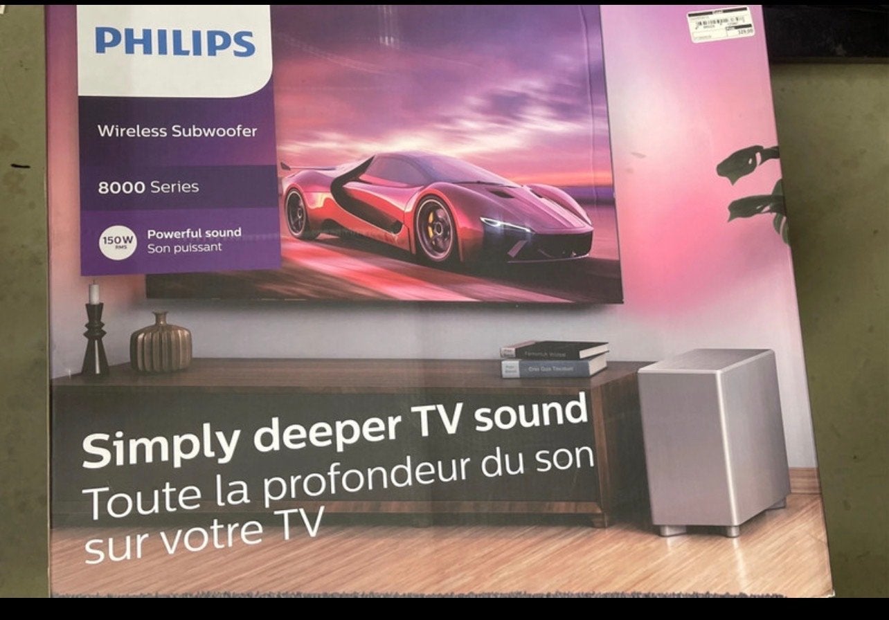 Philips 8000 Series Draadloze Subwoofer - TAW8506, Audio, Tv en Foto, 150 watt of meer, Philips, Subwoofer, Nieuw