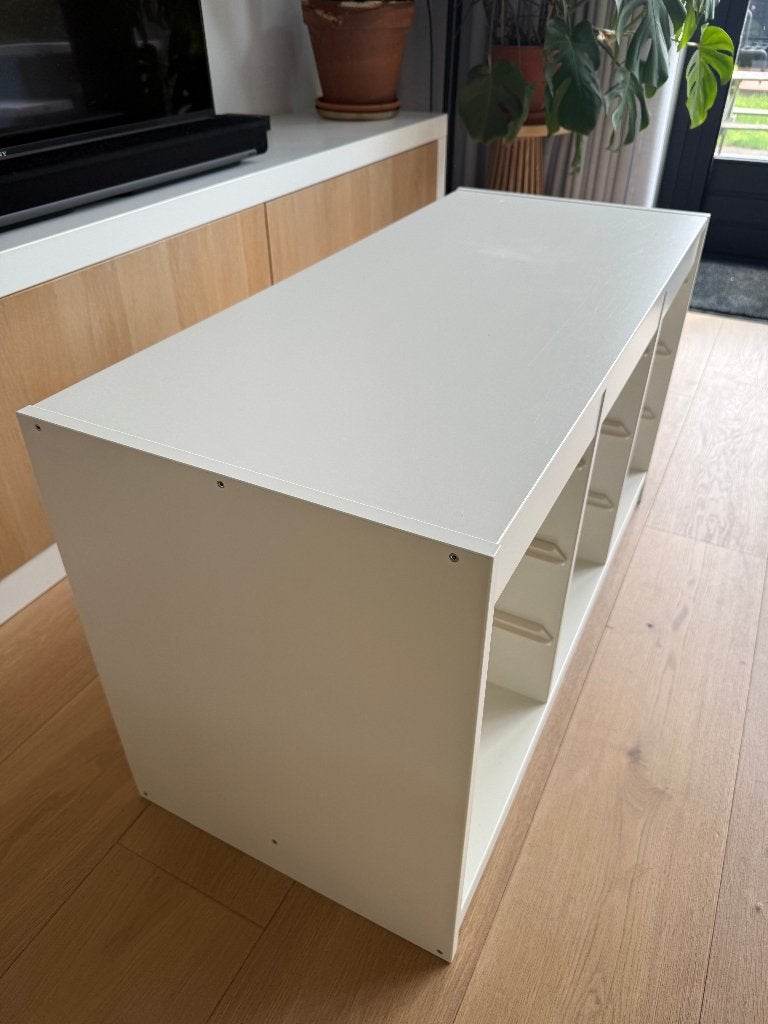 IKEA TROFAST met bakken, lichtgrijs/geel, 99x44x56 cm, Ophalen, Zo goed als nieuw, Kast