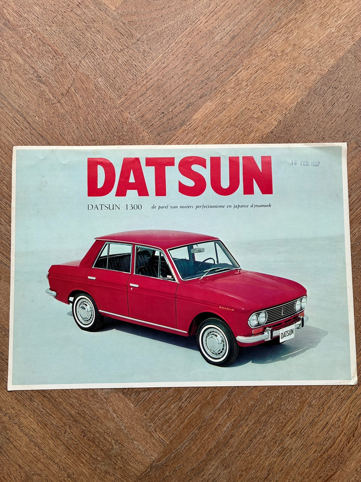 Datsun 1300 brochure, Verzenden, Gelezen, Overige merken