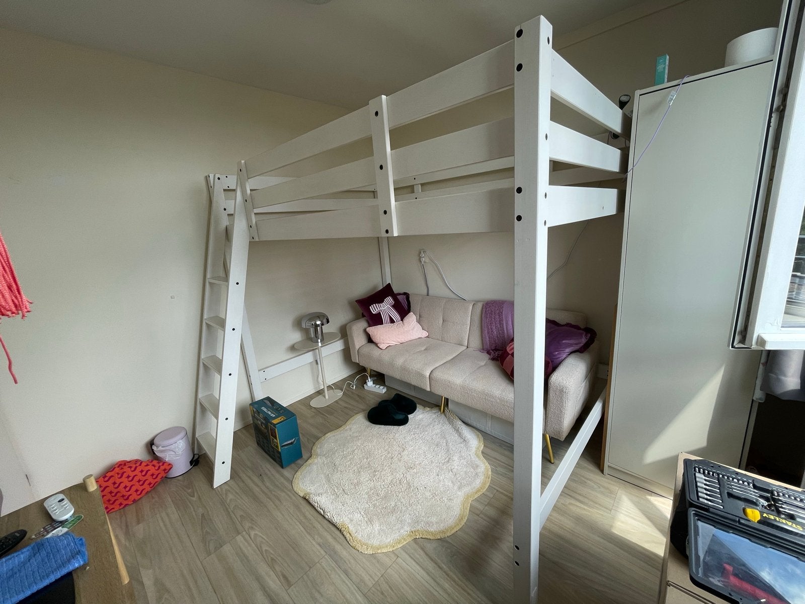 Ikea Storå Hoogslaper 140x200 Wit -Perfect voor kleine kamer, Huis en Inrichting, Slaapkamer | Stapelbedden en Hoogslapers, Ophalen