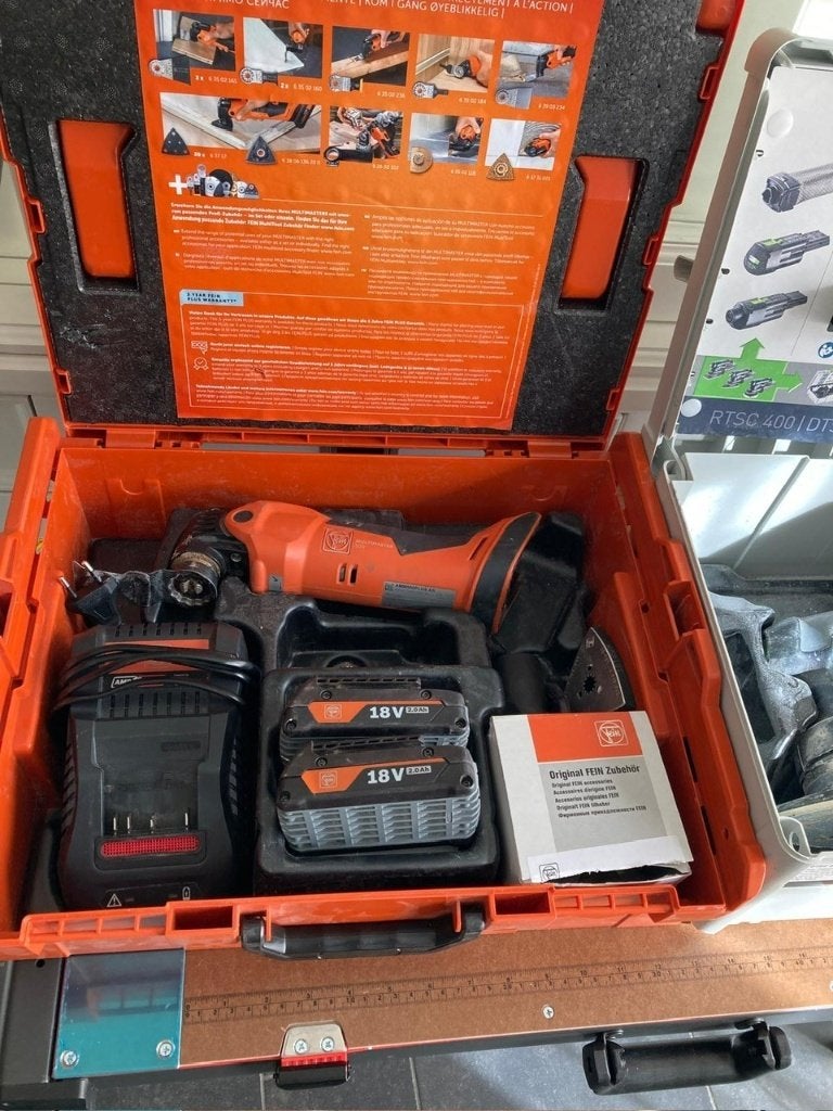 Fein accutool zeer weinig gebruikt!., Doe-het-zelf en Verbouw, Ophalen, Gebruikt, Afkortzaag, 30 tot 70 mm