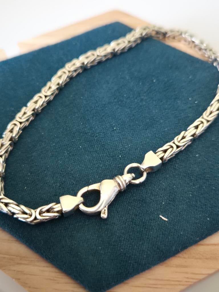 Zilveren koningsarmband 453, Zilver zolder, Ophalen of Verzenden, Zo goed als nieuw, Zilver zolder