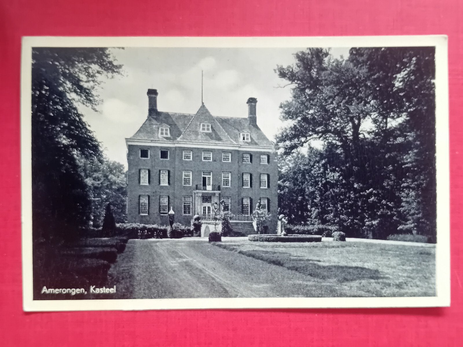 Oude ansichtkaart Kasteel Amerongen - Gelopen 1953, Ophalen of Verzenden, 1940 tot 1960, Gelopen, Utrecht
