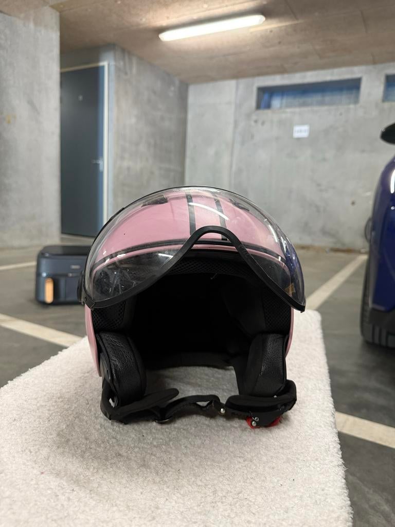 Vito Jet Moda Mat Roze Helm - Maat M, ECE-22.05 Goedgekeurd, Fietsen en Brommers, Ophalen