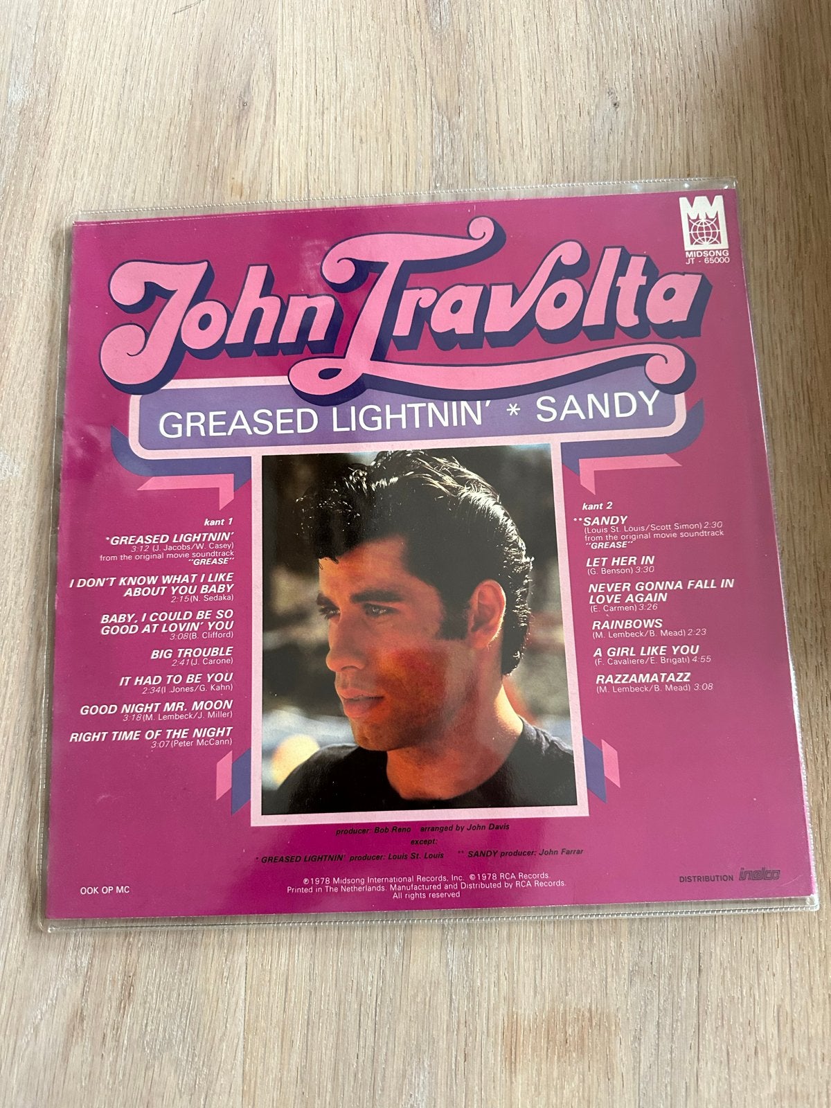 John Travolta - Greased Lightnin' * Sandy (Blauw Vinyl), Cd's en Dvd's, Vinyl | Pop, Gebruikt, Colored vinyl, 1970 - 1979, 7 inch