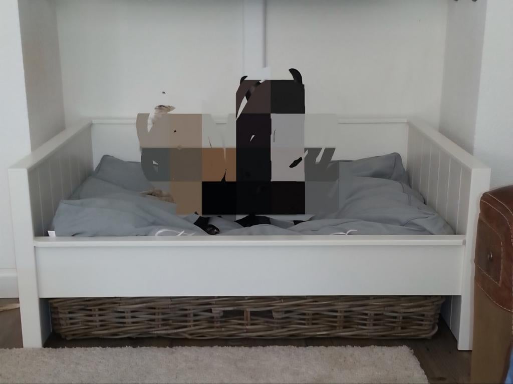 Mooie hondenmand met luxe uitstraling en rieten lade!, Ophalen, Zo goed als nieuw, Riet
