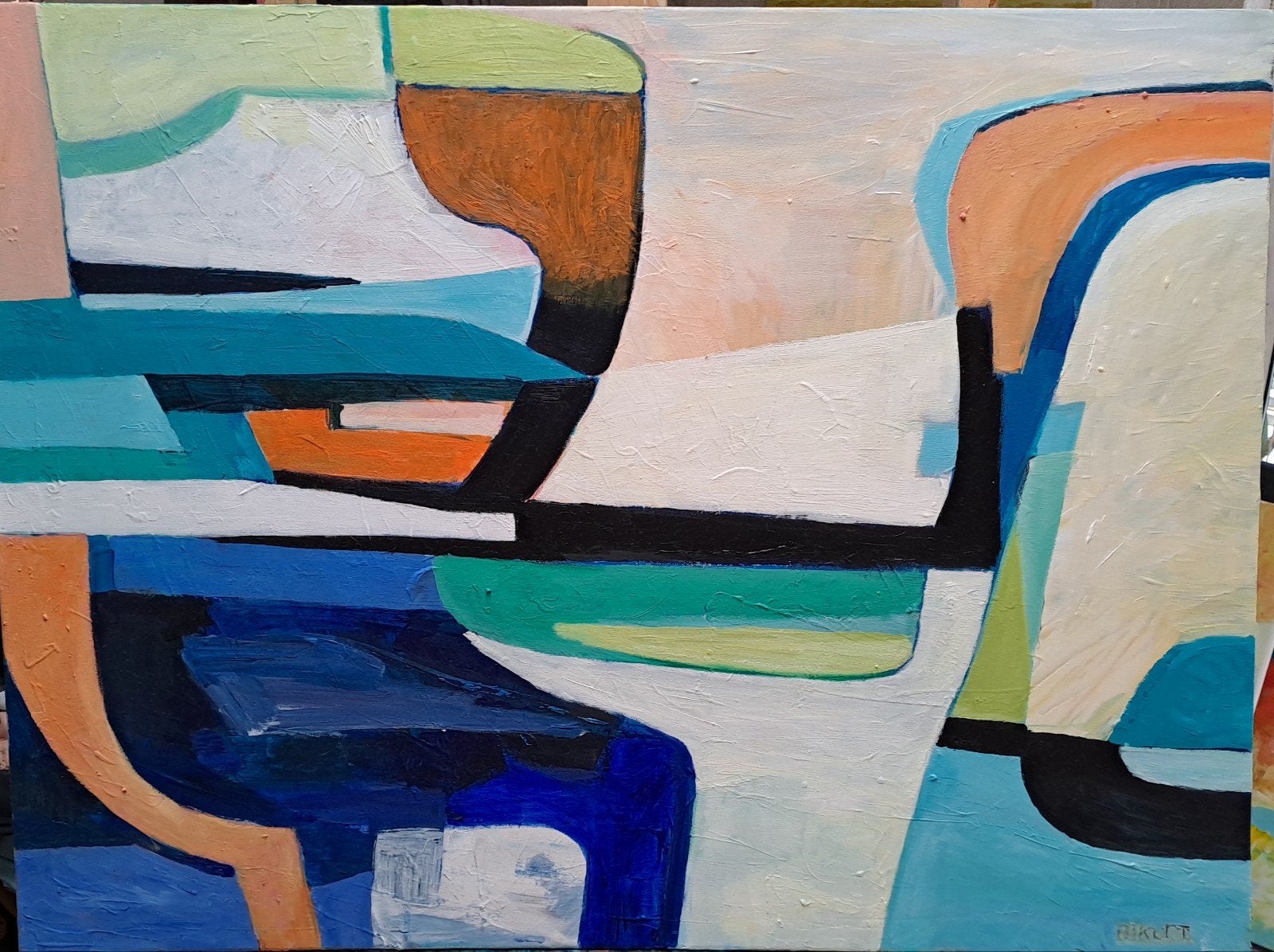 FUTURE, Antiek en Kunst, Kunst | Schilderijen | Abstract, Ophalen of Verzenden