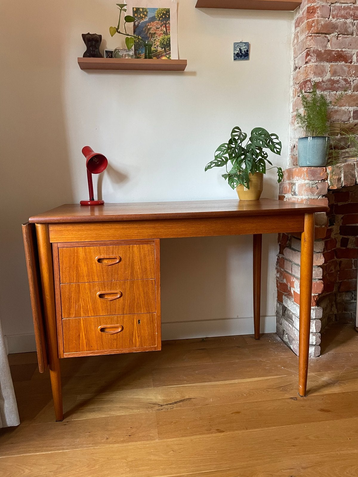 Arne Vodder Teak Bureau Uitschuifbaar - Deens Design, Ophalen, Overige typen, Gebruikt, Scandinavisch