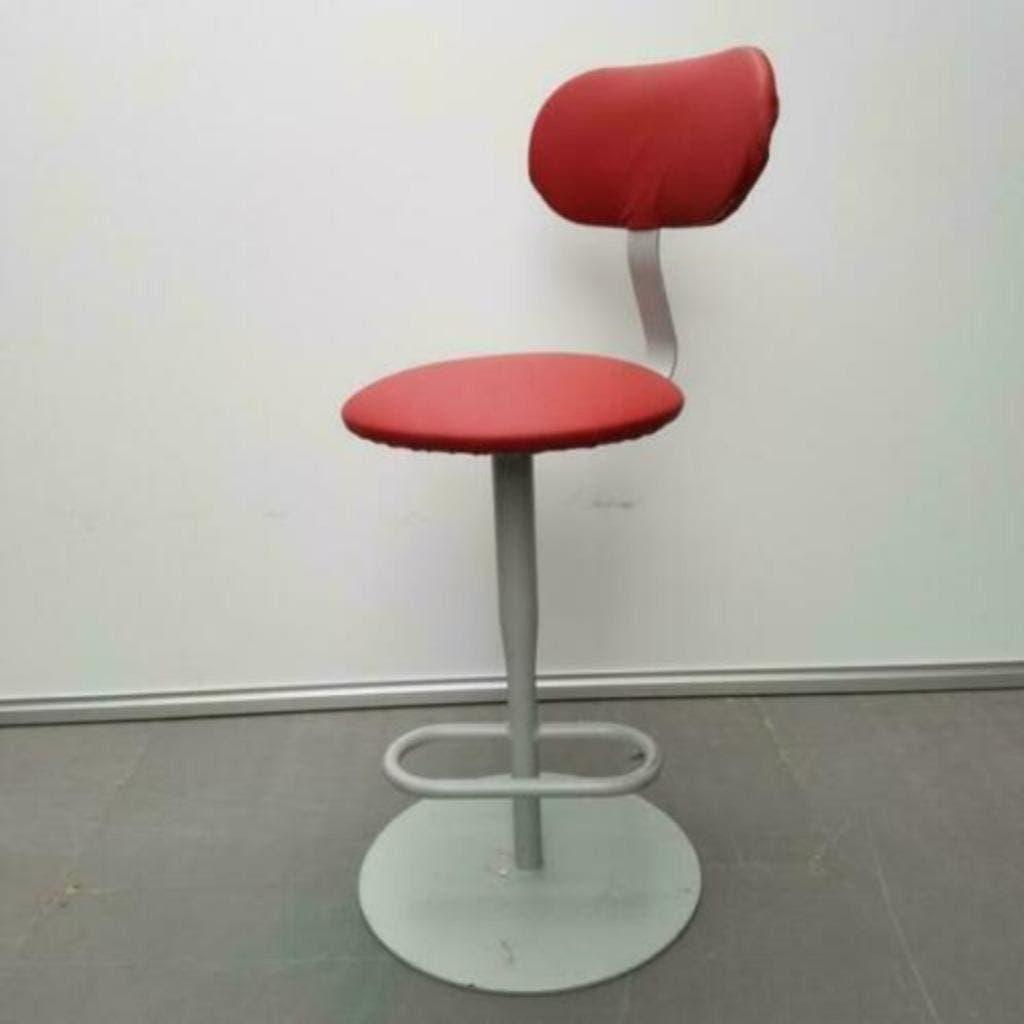 2x Alias design hoge krukken / barkrukken rood kunstleer, Ophalen, Draaibaar, 60 tot 90 cm, Gebruikt