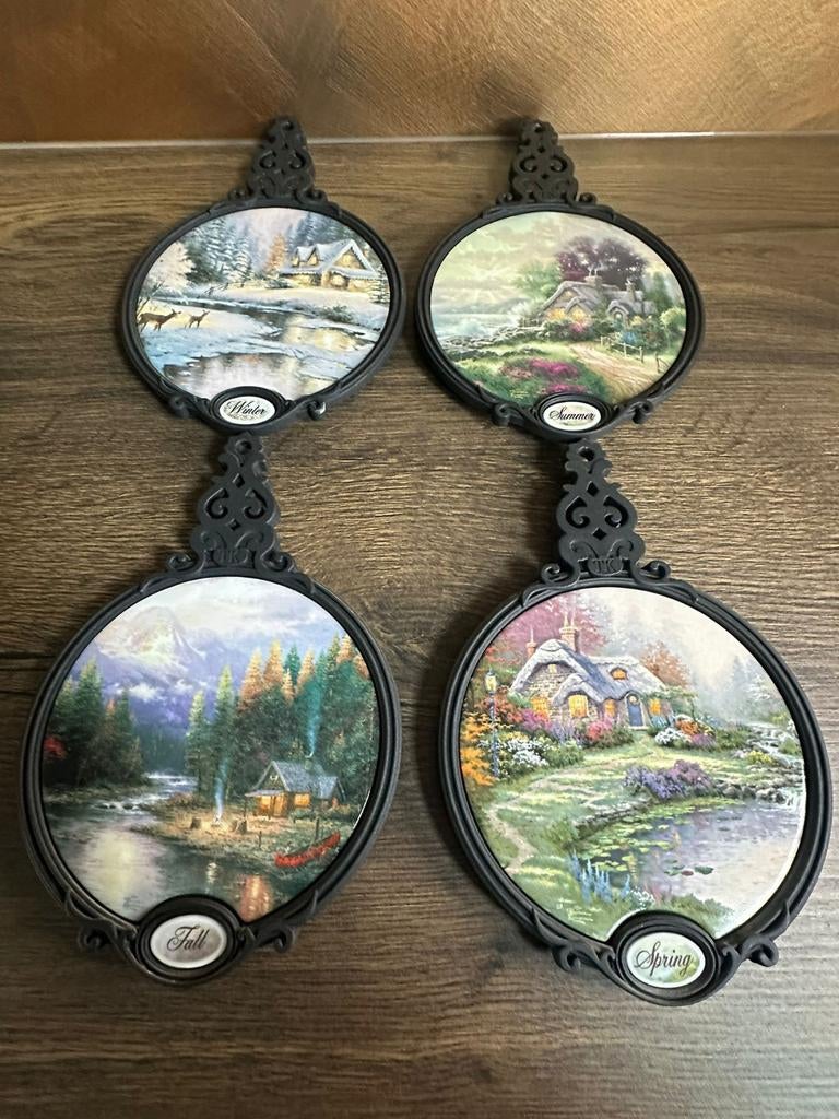 Nieuw Thomas Kinkade Bradford Exchange 4 seizoenen set Nieuw, Ophalen of Verzenden