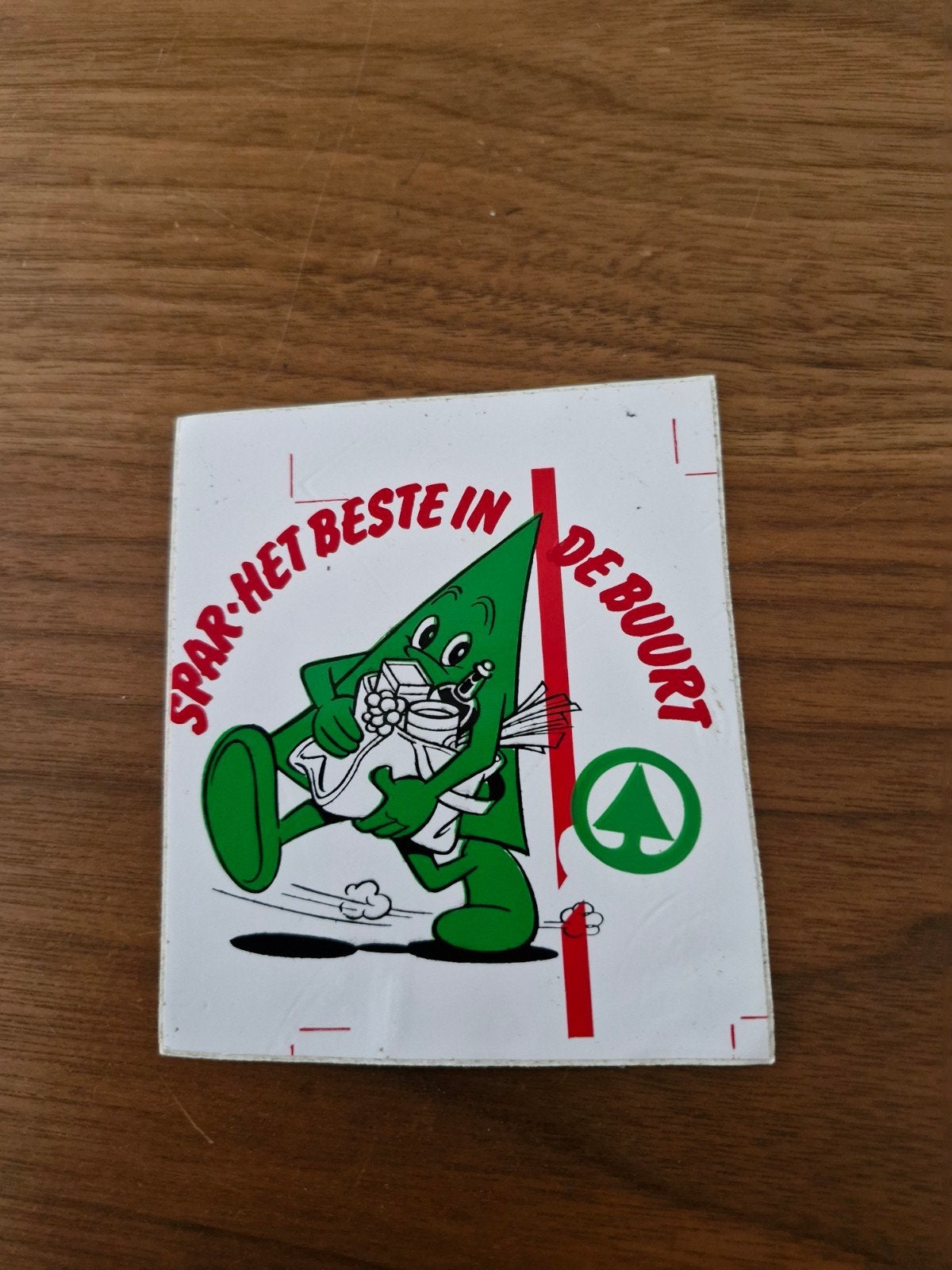 12023 Vintage Spar Supermarkt Sticker - Het Beste in de Buur, Ophalen of Verzenden, Zo goed als nieuw