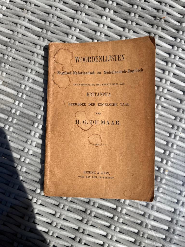 Woordenlijsten Engelsch-Nederlandsch H.G. de Maar 1918, Ophalen of Verzenden, Gelezen, Overige uitgevers, Nederlands