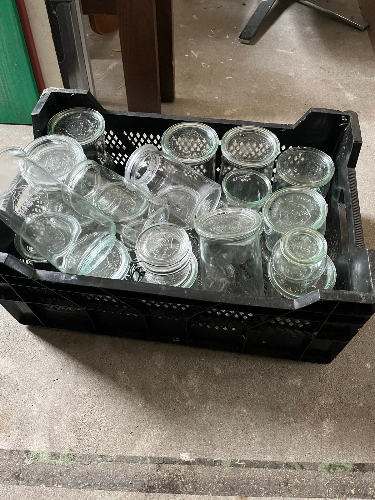 Grote partij weckpotten, Ophalen of Verzenden, Voorraadpot, Overige merken, Glas