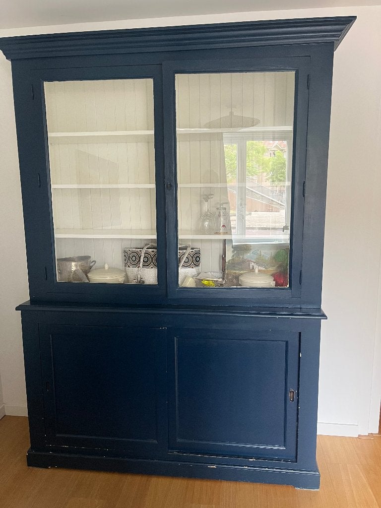 Blauwe buffetkast, Ophalen, Gebruikt, 200 cm of meer, 150 tot 200 cm