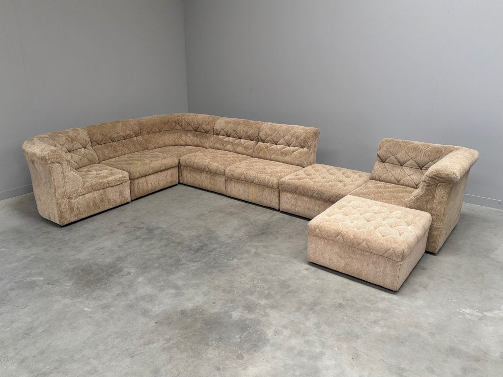 Vintage bankstel jaren 60 70 80 Laauser design modulair, Verzenden, Gebruikt, Hout, Vintage design
