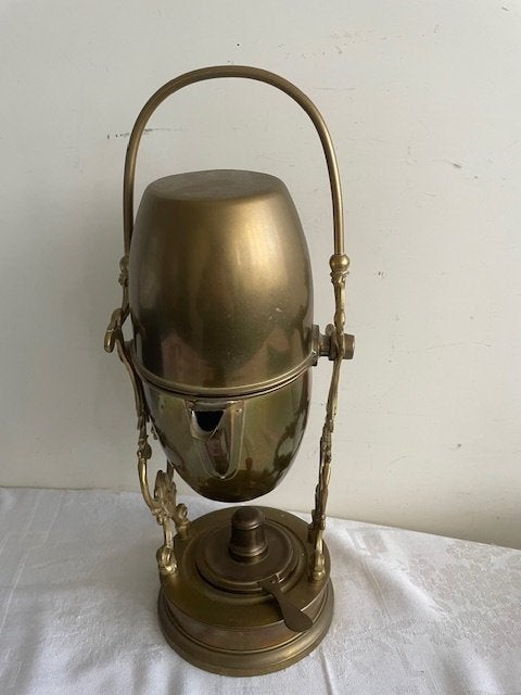 Antieke koperen kantelbare koffiemachine rond 1900, Ophalen of Verzenden, Koper