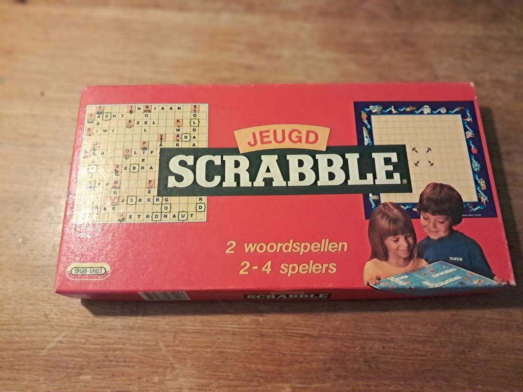 Jeugd Scrabble - 2 woordspellen in 1, Hobby en Vrije tijd, Gezelschapsspellen | Bordspellen, Een of twee spelers, Ophalen of Verzenden