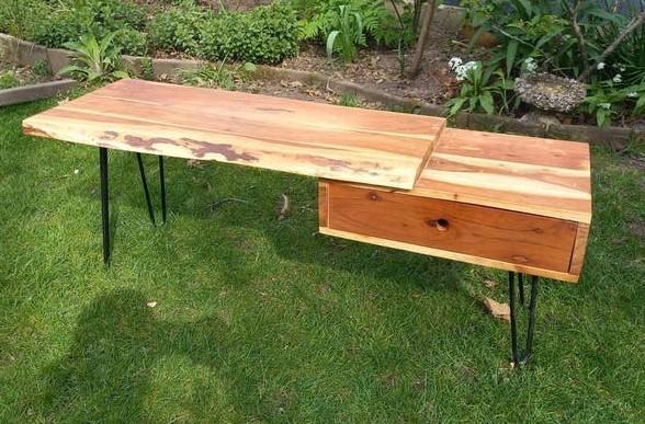 Giani Live Edge Accacia tv meubel, Huis en Inrichting, Ophalen, Gebruikt, 100 tot 150 cm, Minder dan 100 cm