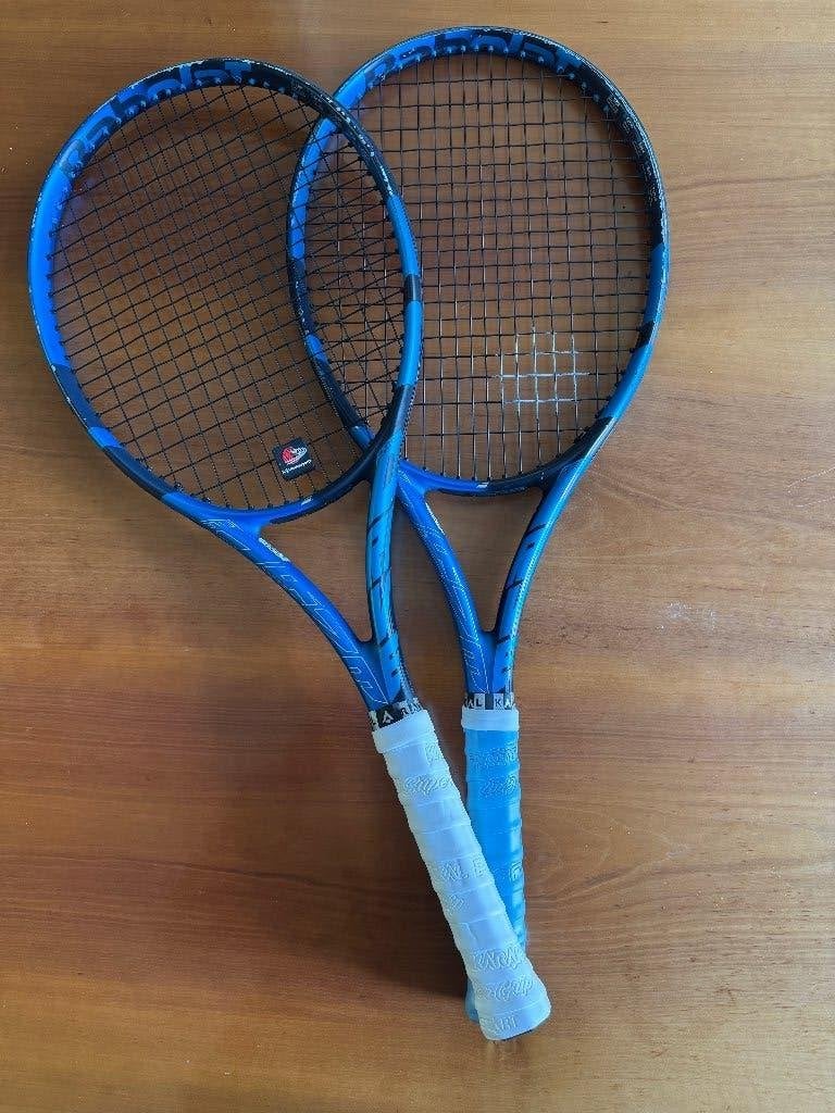 2x Babolat tennisracket pure drive lite 270 gram, Gebruikt, Ophalen of Verzenden, L0, Racket