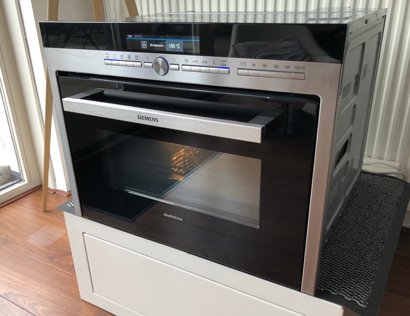 LUXE SIEMENS STUDIOLINE COMBI OVEN MET ZELFREINIGING, Ophalen, 60 cm of meer, Zo goed als nieuw, Inbouw