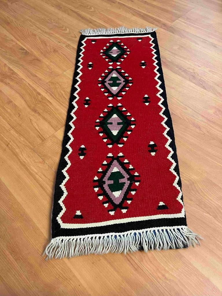 Vintage kelim kleed met ingestikte foam mat 80/32 cm, Minder dan 50 cm, Gebruikt, 50 tot 100 cm, Etten-Leur