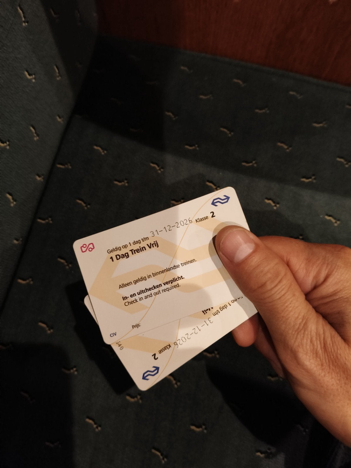 NS dagkaart 1 dag trein vrij, Eén persoon, Trein, Algemeen kaartje