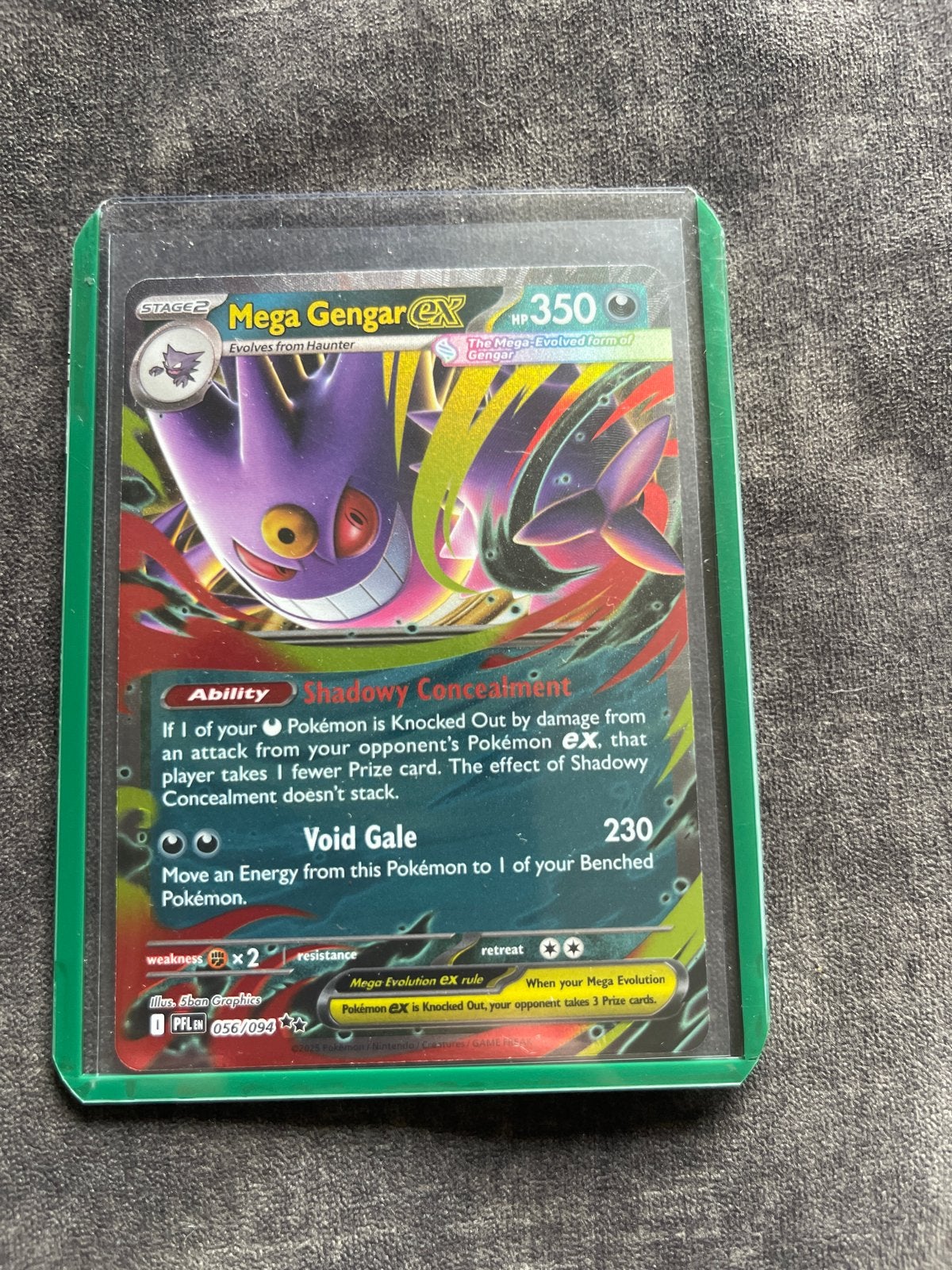 Mega Gengar EX Pokémon kaart -  nieuw. 056/094, Ophalen, Nieuw, Losse kaart, Foil