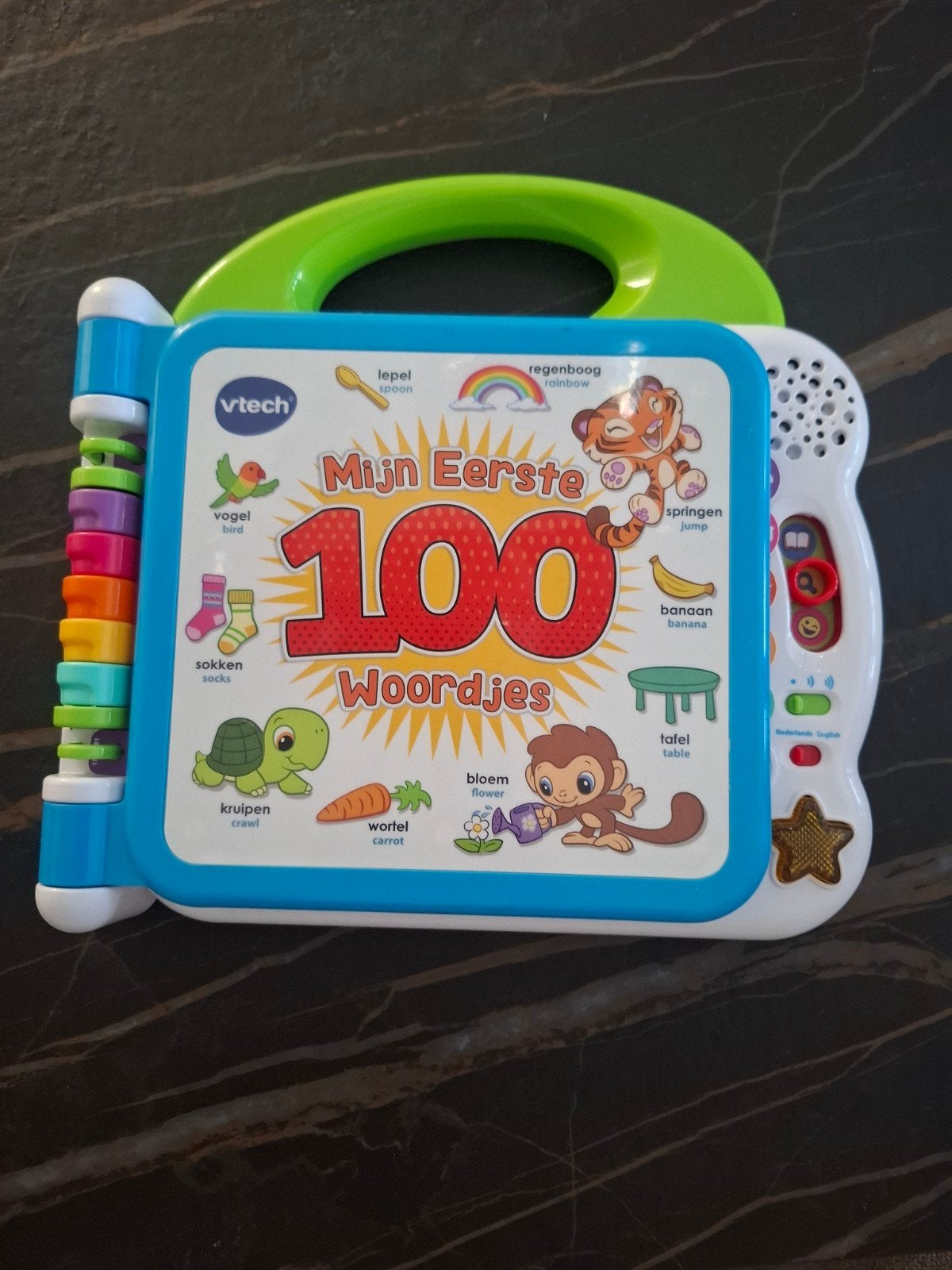 VTech Mijn Eerste 100 Woordjes - Interactief Leerboek, Ophalen of Verzenden, Zo goed als nieuw, Taal en Lezen, Met geluid
