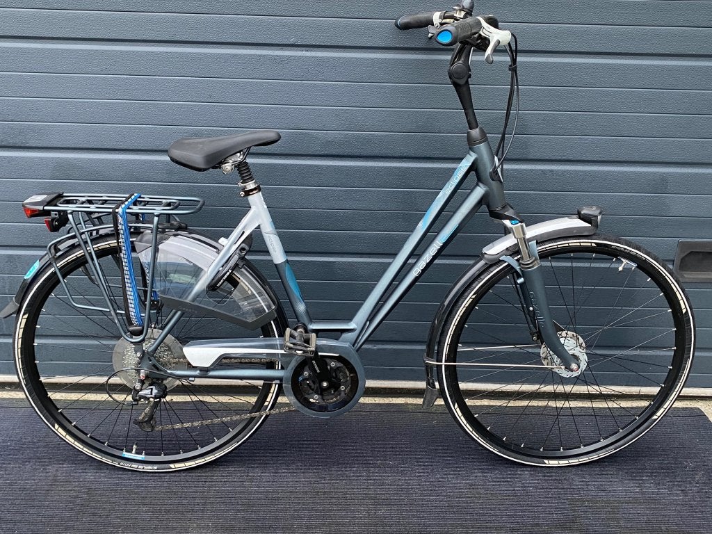 Gazelle eclipse D 53 cm mat blauw /zilver 24vers, Fietsen en Brommers, Ophalen, Gebruikt, Cleanbikes, Versnellingen