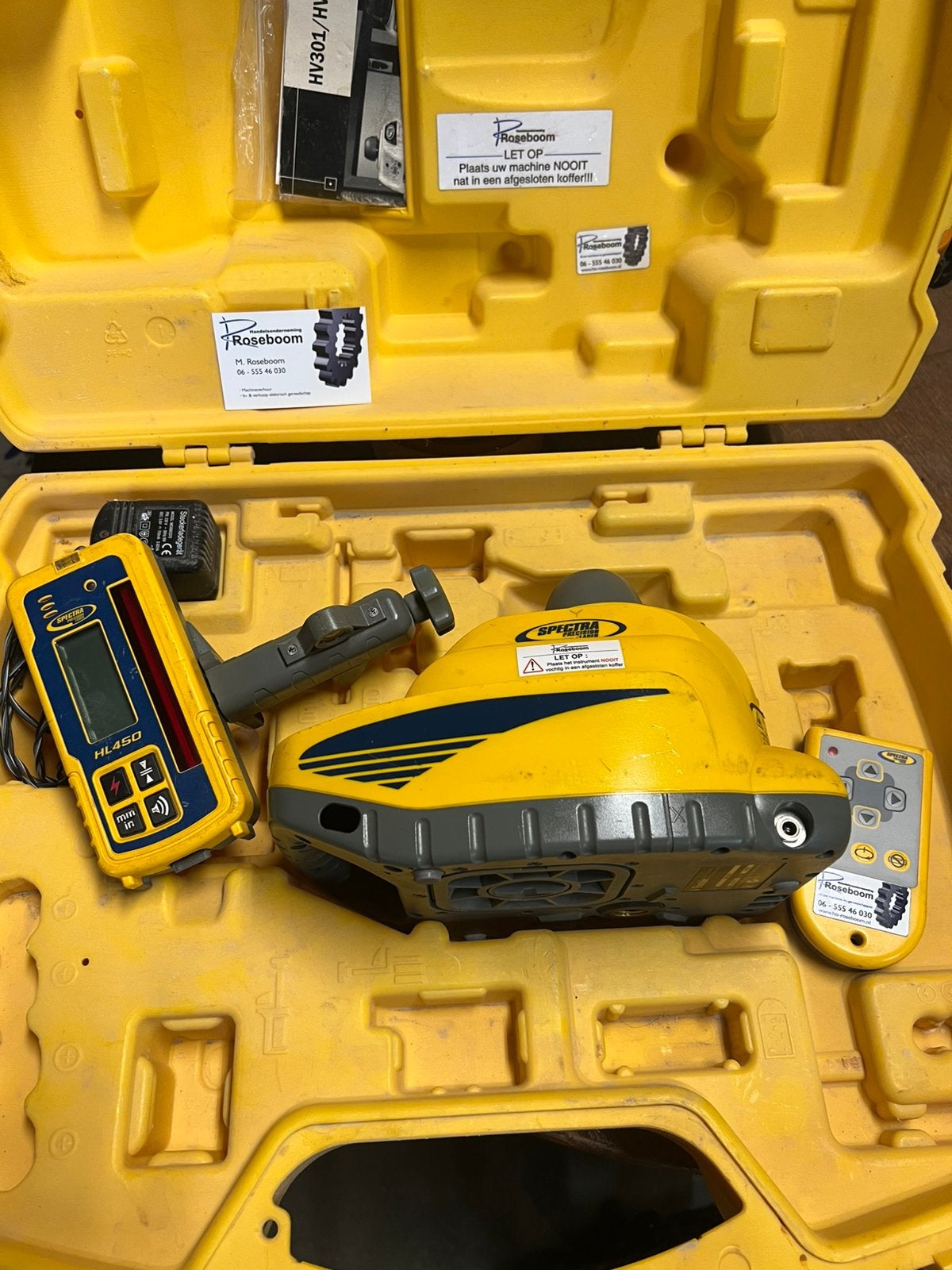 Spectra HV301 roterende laser horizontaal en verticaal, Gebruikt, Afstand, Spectra, Www.spectra.com
