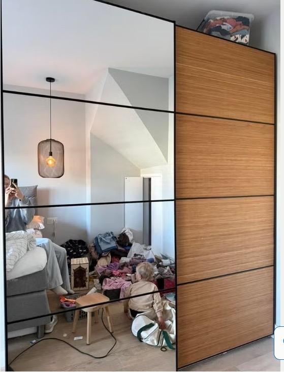 IKEA PAX Schuifdeuren Rotan - 236x200 cm, Huis en Inrichting, Kasten | Kledingkasten, Ophalen, Overige materialen, Gebruikt, 200 cm of meer