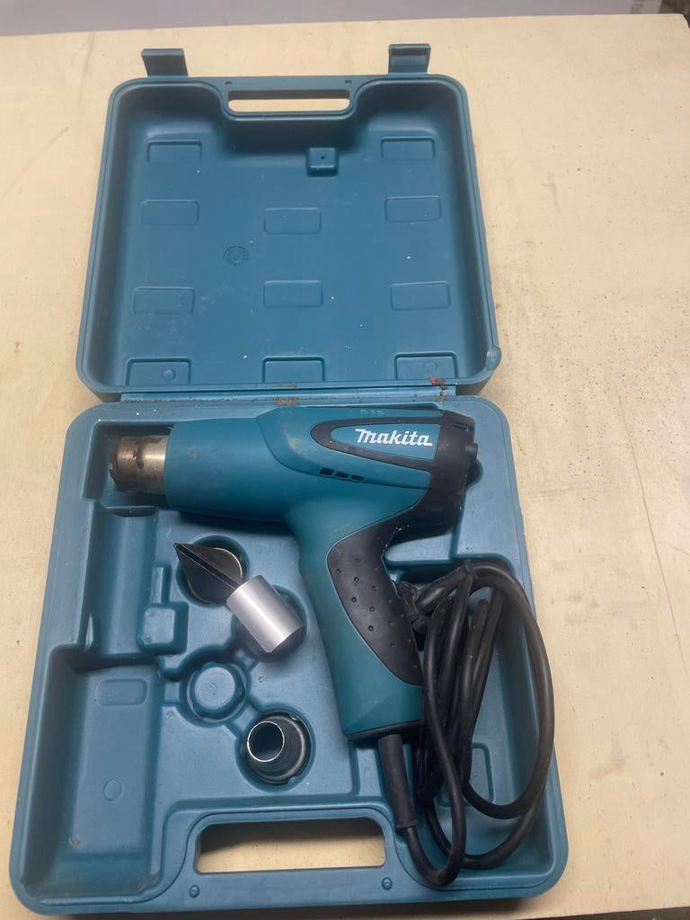 Makita heteluchtpistool / föhn in koffer, Ophalen of Verzenden, Zo goed als nieuw
