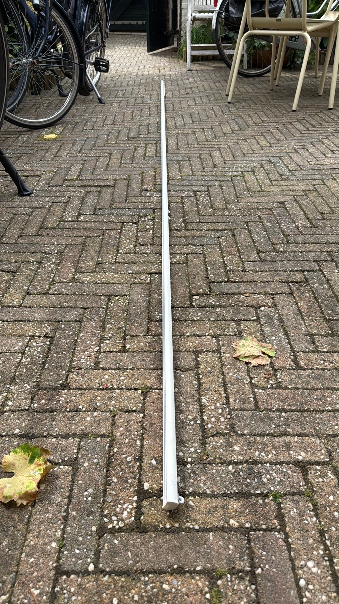Gordijnrail met runners en bevestigingsklemmen, Ophalen, Gebruikt