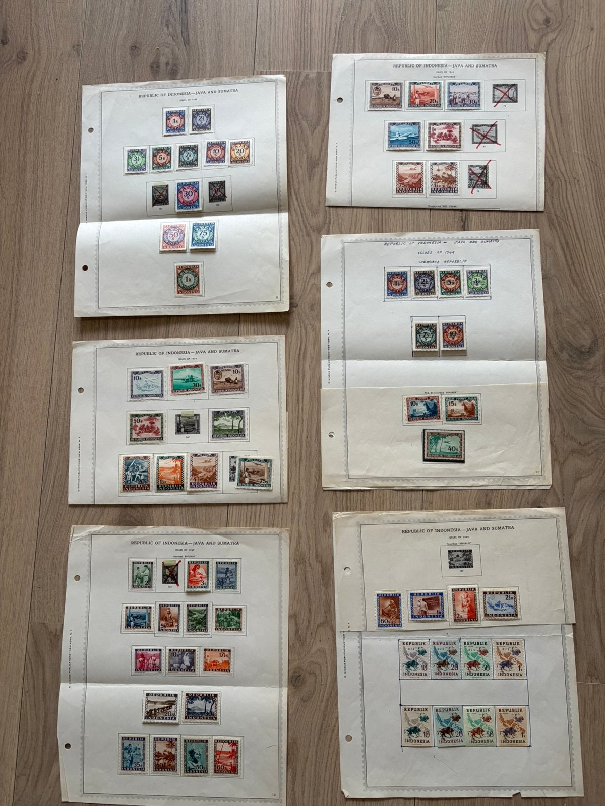 Vroege Indonesië postzegelverzameling 1949 Java & Sumatra, Ophalen of Verzenden, Buitenland