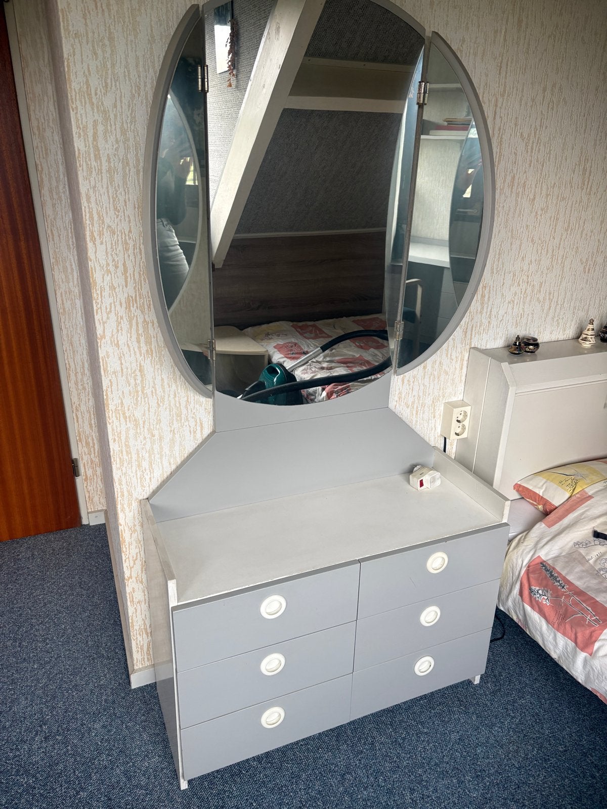 Make-up tafel met spiegel en lades, Ophalen, 50 tot 100 cm, Zo goed als nieuw, 150 tot 200 cm