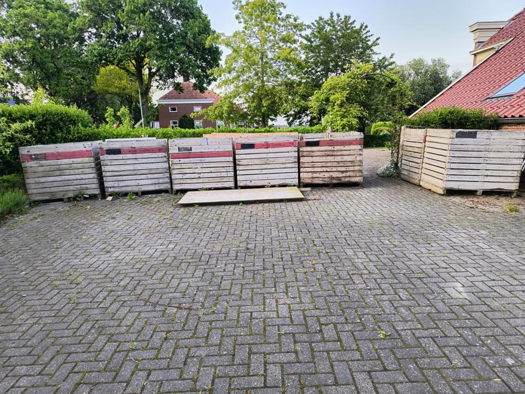 Houten kisten/ aardappelkisten/ haardhout kisten, Tuin en Terras, Bloembakken en Plantenbakken, Ophalen, Rechthoekig, Hout