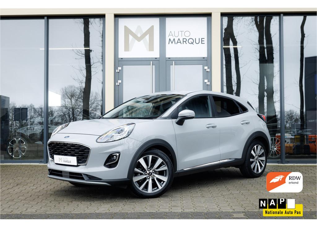 Ford Puma 1.0 EcoBoost Hybrid 124PK | Titanium X | Navigatie, Stof, Met garantie (alle), 23 km/l, Bedrijf
